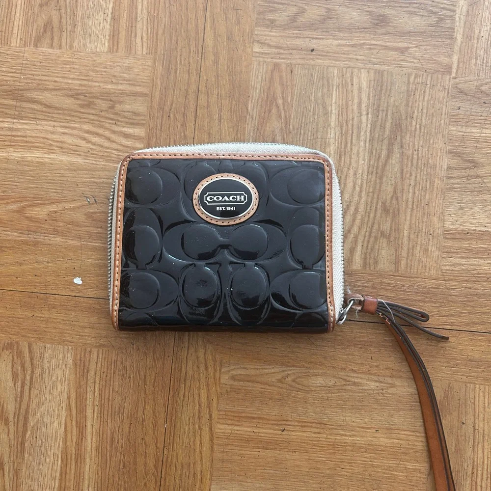 Coach Black and Brown Women's Wallet - Picture 1 of 5